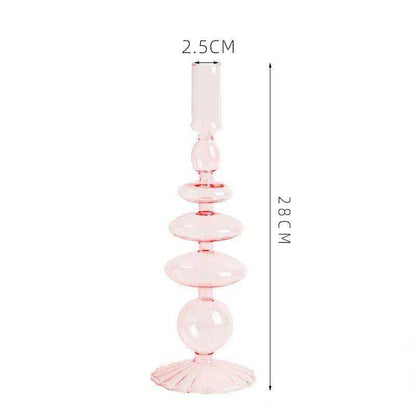 Rosa Stylish Glass Candle Holders – Elegant Decorative Accent for Any Space