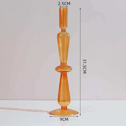 Rosa Stylish Glass Candle Holders – Elegant Decorative Accent for Any Space