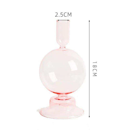 Rosa Stylish Glass Candle Holders – Elegant Decorative Accent for Any Space