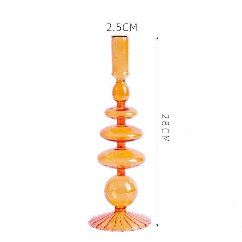 Rosa Stylish Glass Candle Holders – Elegant Decorative Accent for Any Space