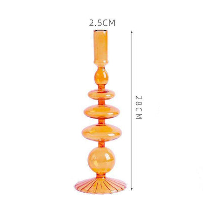 Rosa Stylish Glass Candle Holders – Elegant Decorative Accent for Any Space