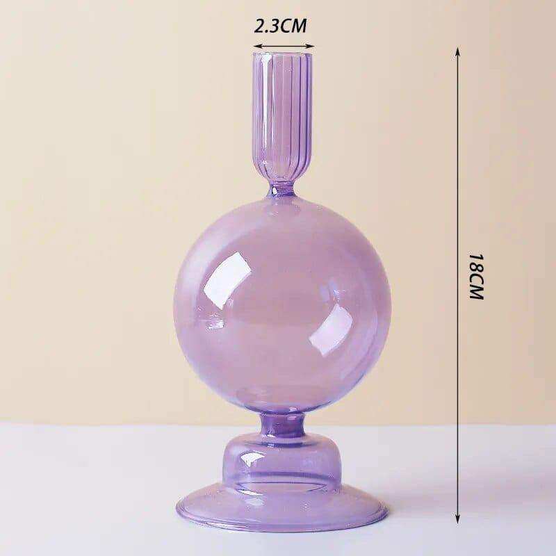Rosa Stylish Glass Candle Holders – Elegant Decorative Accent for Any Space