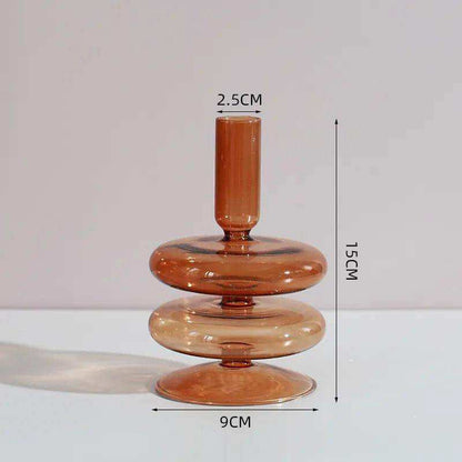 Rosa Stylish Glass Candle Holders – Elegant Decorative Accent for Any Space