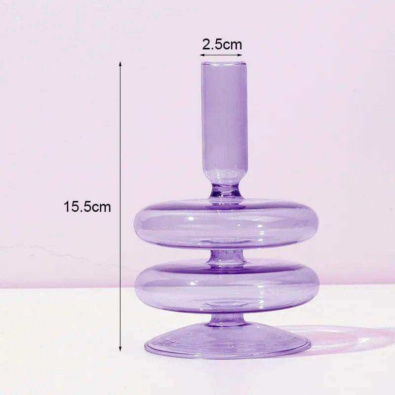 Rosa Stylish Glass Candle Holders – Elegant Decorative Accent for Any Space