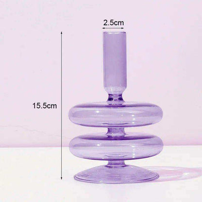 Rosa Stylish Glass Candle Holders – Elegant Decorative Accent for Any Space
