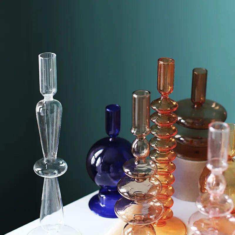 Rosa Stylish Glass Candle Holders – Elegant Decorative Accent for Any Space