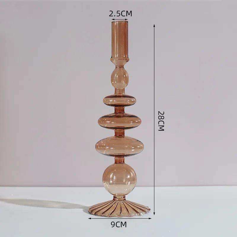 Rosa Stylish Glass Candle Holders – Elegant Decorative Accent for Any Space