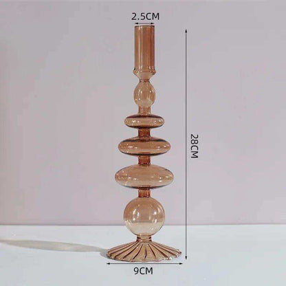 Rosa Stylish Glass Candle Holders – Elegant Decorative Accent for Any Space