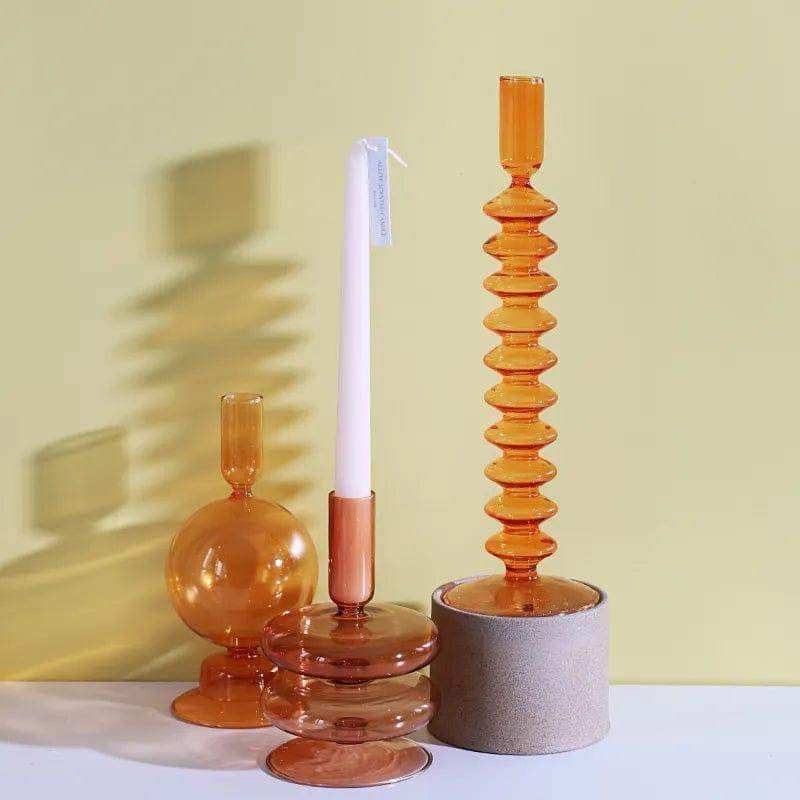 Rosa Stylish Glass Candle Holders – Elegant Decorative Accent for Any Space