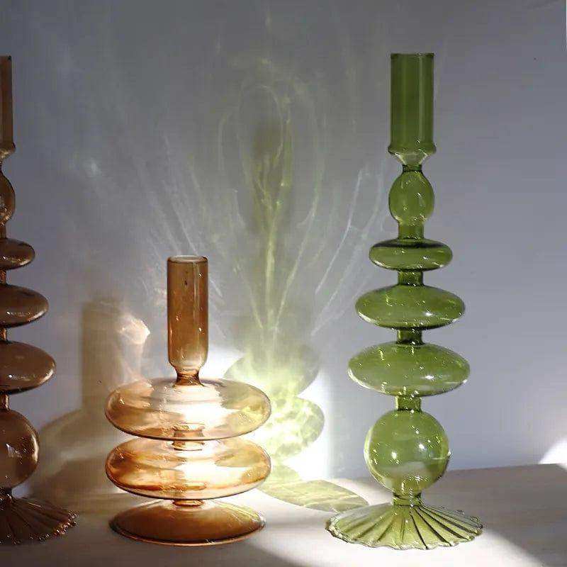Rosa Stylish Glass Candle Holders – Elegant Decorative Accent for Any Space