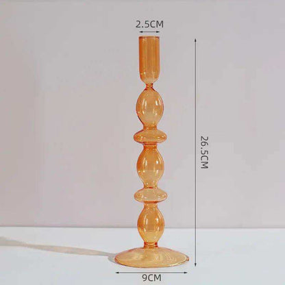 Rosa Stylish Glass Candle Holders – Elegant Decorative Accent for Any Space