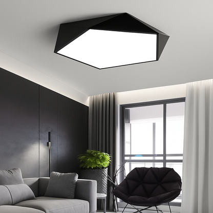 Geo Modern LED Ceiling Light – Geometric Dimmable Flush Mount Design