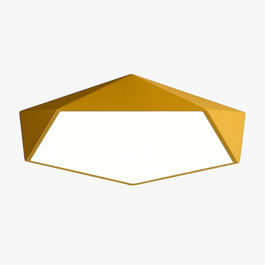 Geo Modern LED Ceiling Light – Geometric Dimmable Flush Mount Design