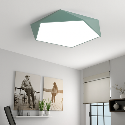 Geo Modern LED Ceiling Light – Geometric Dimmable Flush Mount Design