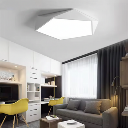 Geo Modern LED Ceiling Light – Geometric Dimmable Flush Mount Design