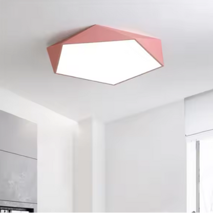 Geo Modern LED Ceiling Light – Geometric Dimmable Flush Mount Design