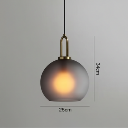 Haven Nordic Glass Pendant Light – Elegant Smoked Finish for Kitchen Islands