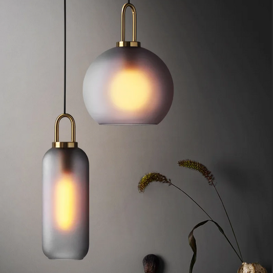 Haven Nordic Glass Pendant Light – Elegant Smoked Finish for Kitchen Islands