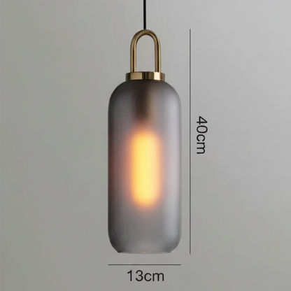 Haven Nordic Glass Pendant Light – Elegant Smoked Finish for Kitchen Islands