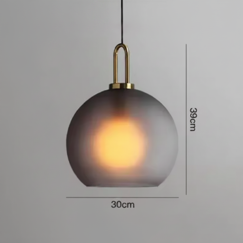 Haven Nordic Glass Pendant Light – Elegant Smoked Finish for Kitchen Islands