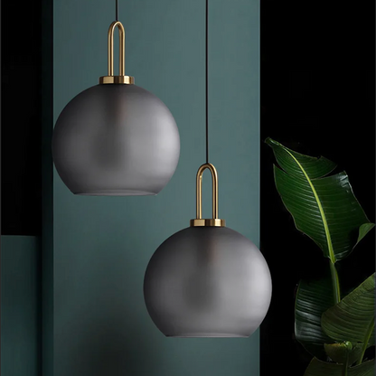 Haven Nordic Glass Pendant Light – Elegant Smoked Finish for Kitchen Islands