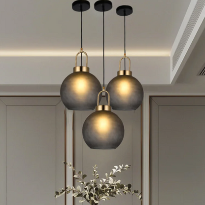 Haven Nordic Glass Pendant Light – Elegant Smoked Finish for Kitchen Islands