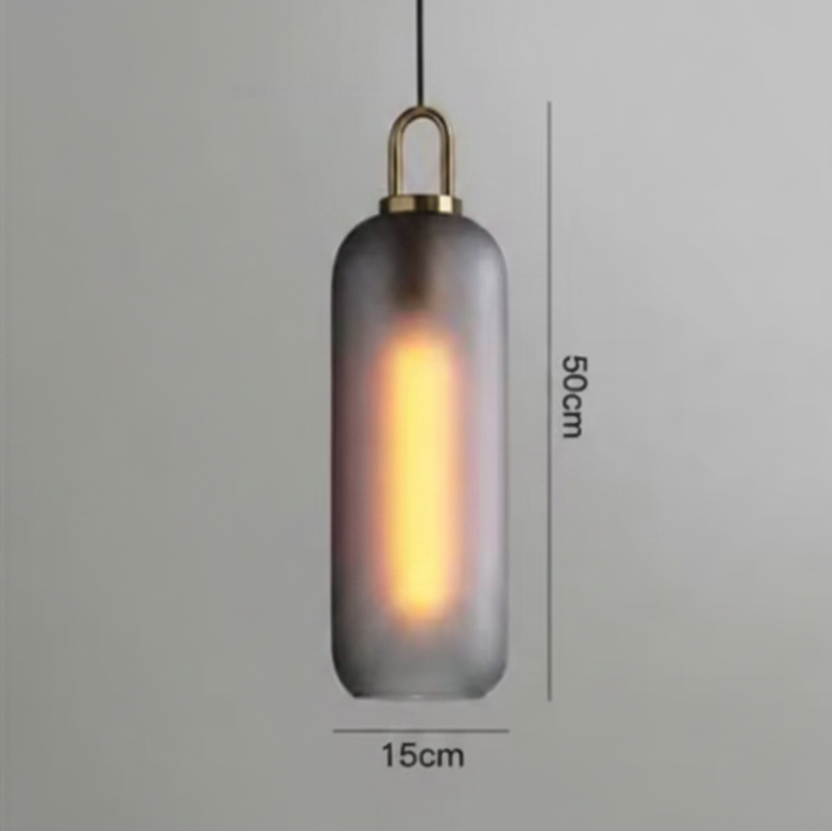 Haven Nordic Glass Pendant Light – Elegant Smoked Finish for Kitchen Islands