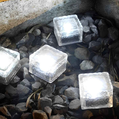 Glacira Solar Garden Lights Ice Cube Outdoor Pathway Illumination