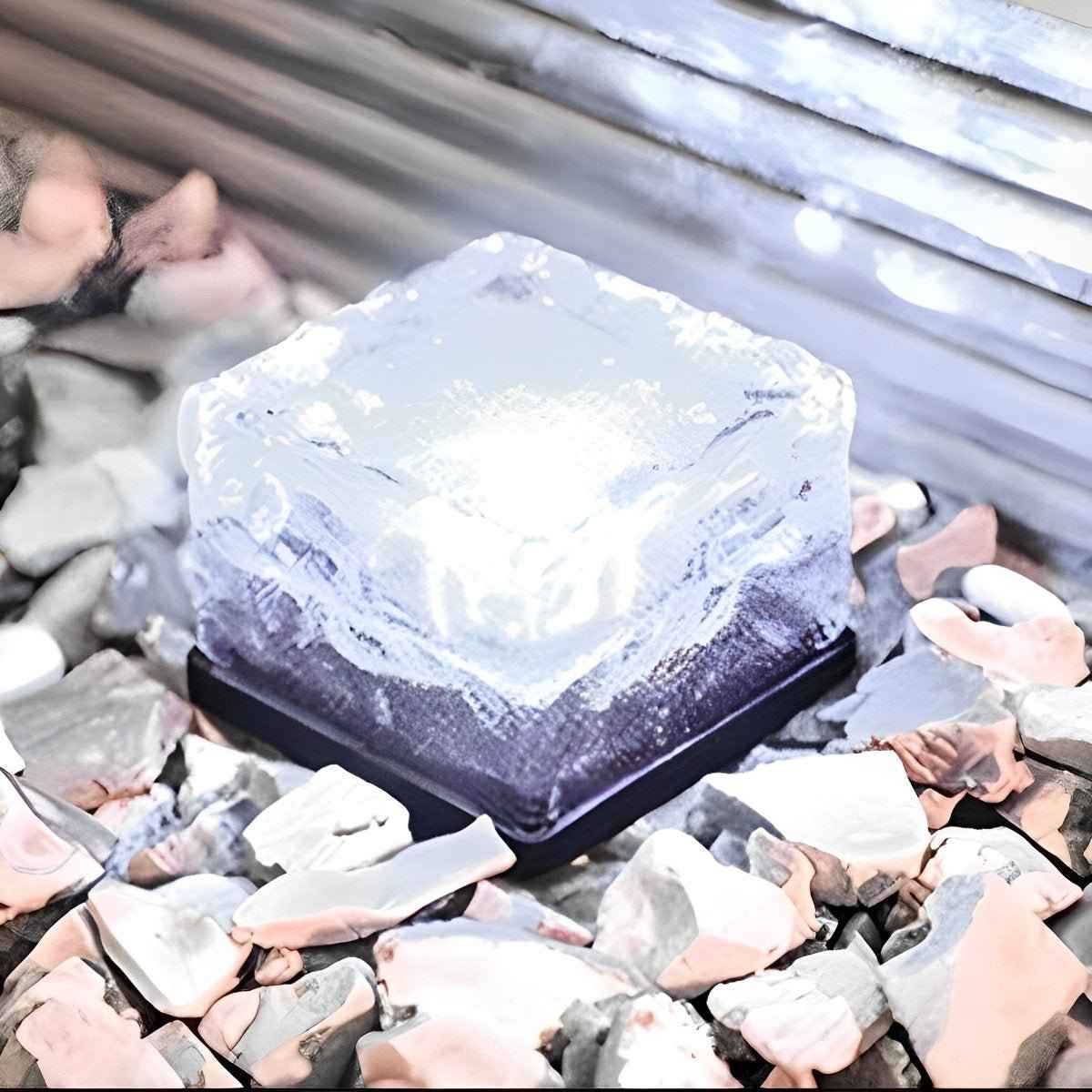 Glacira Solar Garden Lights Ice Cube Outdoor Pathway Illumination