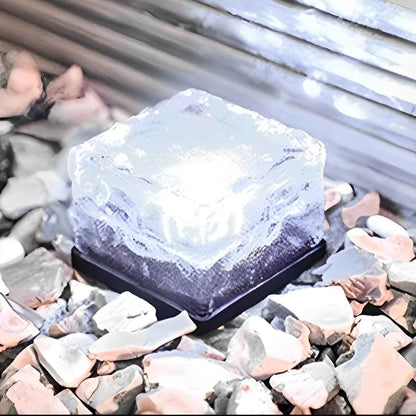 Glacira Solar Garden Lights Ice Cube Outdoor Pathway Illumination