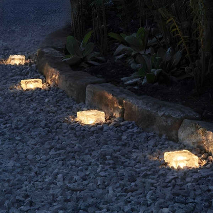Glacira Solar Garden Lights Ice Cube Outdoor Pathway Illumination