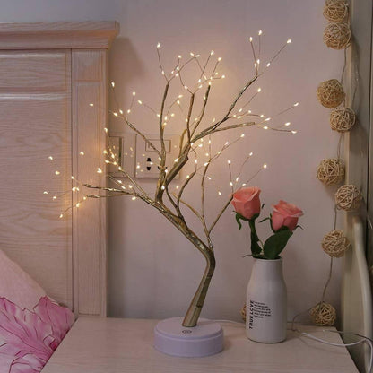 Elara Glow Tree Lamp with Warm White LED Ambient Lighting