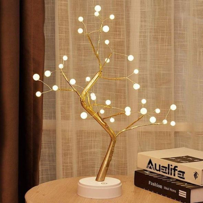 Elara Glow Tree Lamp with Warm White LED Ambient Lighting