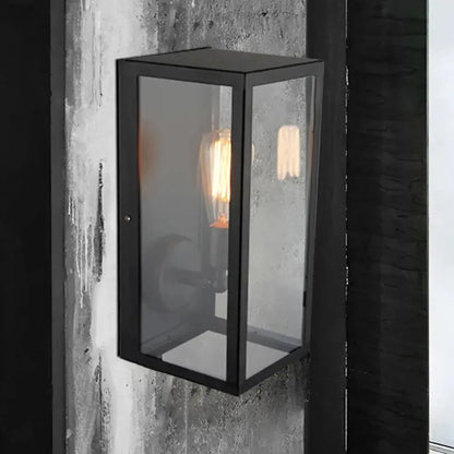 Indura Outdoor Wall Lantern with Matte Black Frame