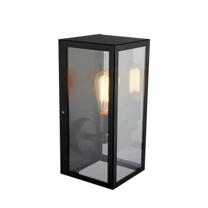 Indura Outdoor Wall Lantern with Matte Black Frame