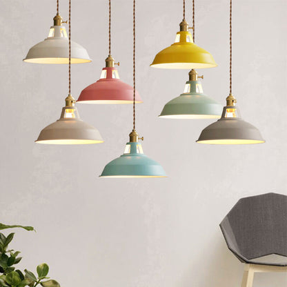 Ivey Pendant Lighting – Colorful Adjustable Barn Shade for Modern Interiors