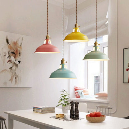 Ivey Pendant Lighting – Colorful Adjustable Barn Shade for Modern Interiors