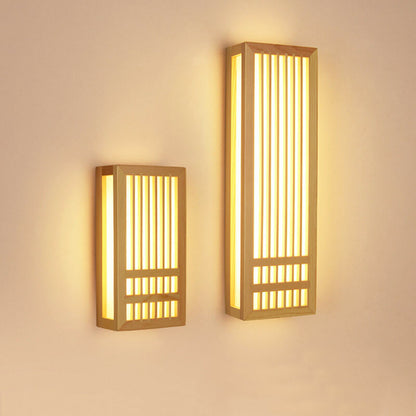 Yorven Modern Wall Sconce Lighting Natural Wood Warm LED Design