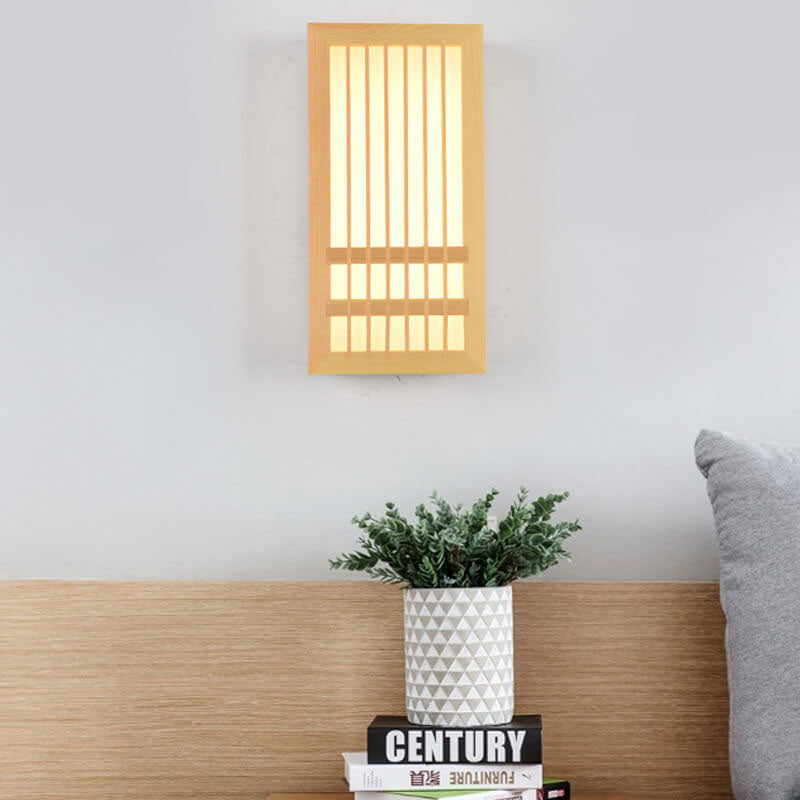 Yorven Modern Wall Sconce Lighting Natural Wood Warm LED Design