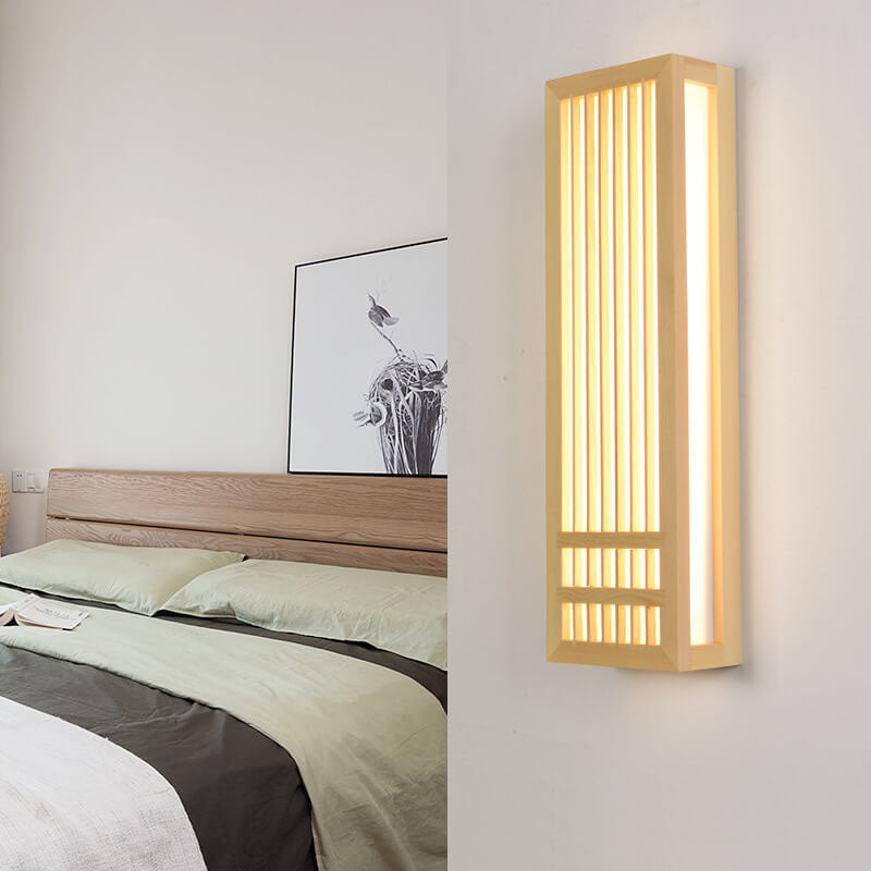 Yorven Modern Wall Sconce Lighting Natural Wood Warm LED Design