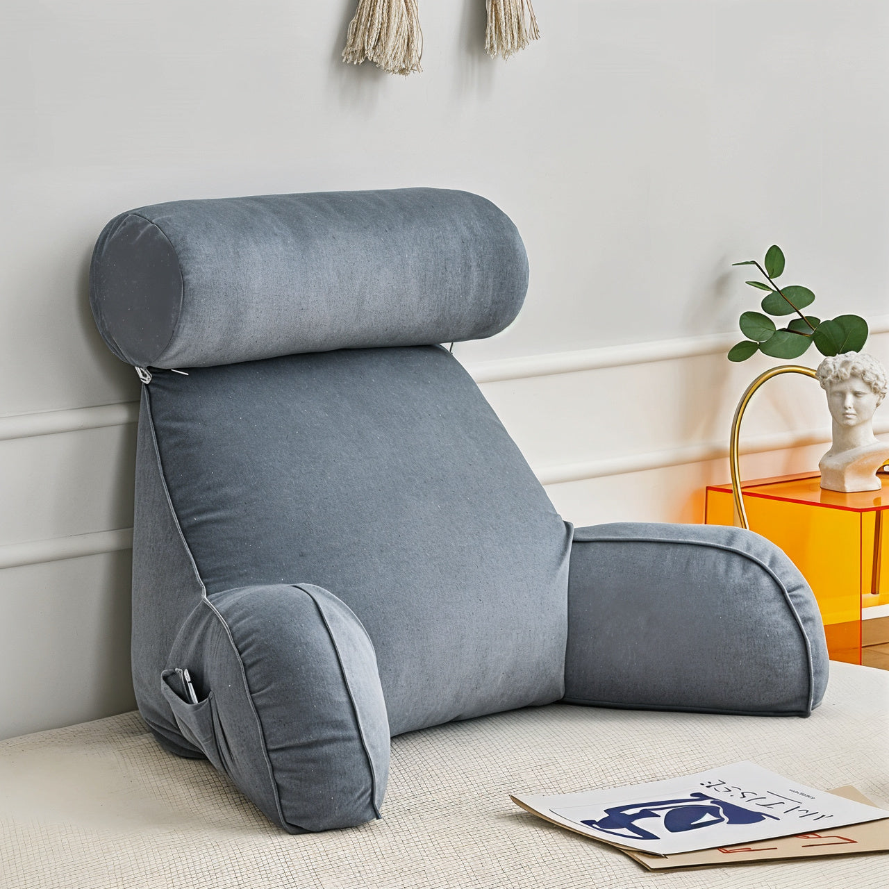 Nerava Backrest Cushion with Adjustable Neck Support for Relaxation