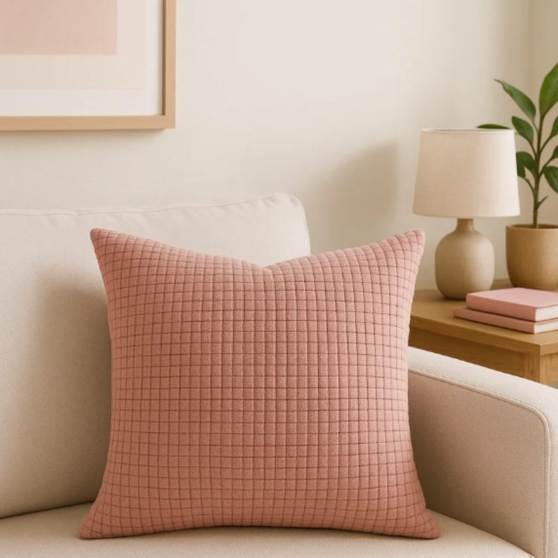 Kari Corduroy Cushion Cover – Textured Polyester for Stylish Home Decor
