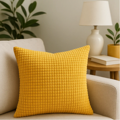 Kari Corduroy Cushion Cover – Textured Polyester for Stylish Home Decor