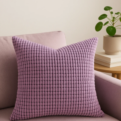 Kari Corduroy Cushion Cover – Textured Polyester for Stylish Home Decor