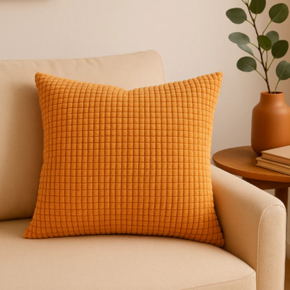 Kari Corduroy Cushion Cover – Textured Polyester for Stylish Home Decor