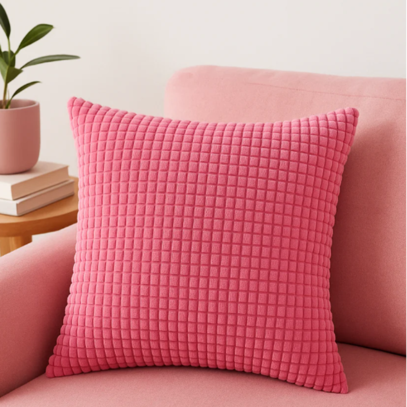 Kari Corduroy Cushion Cover – Textured Polyester for Stylish Home Decor