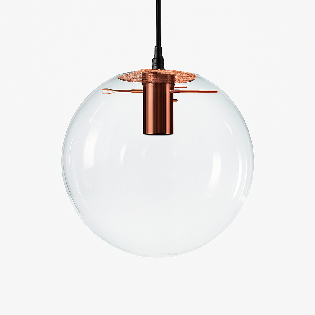 Kara Modern Black Pendant Light – Stylish Glass Design for Elegant Interiors