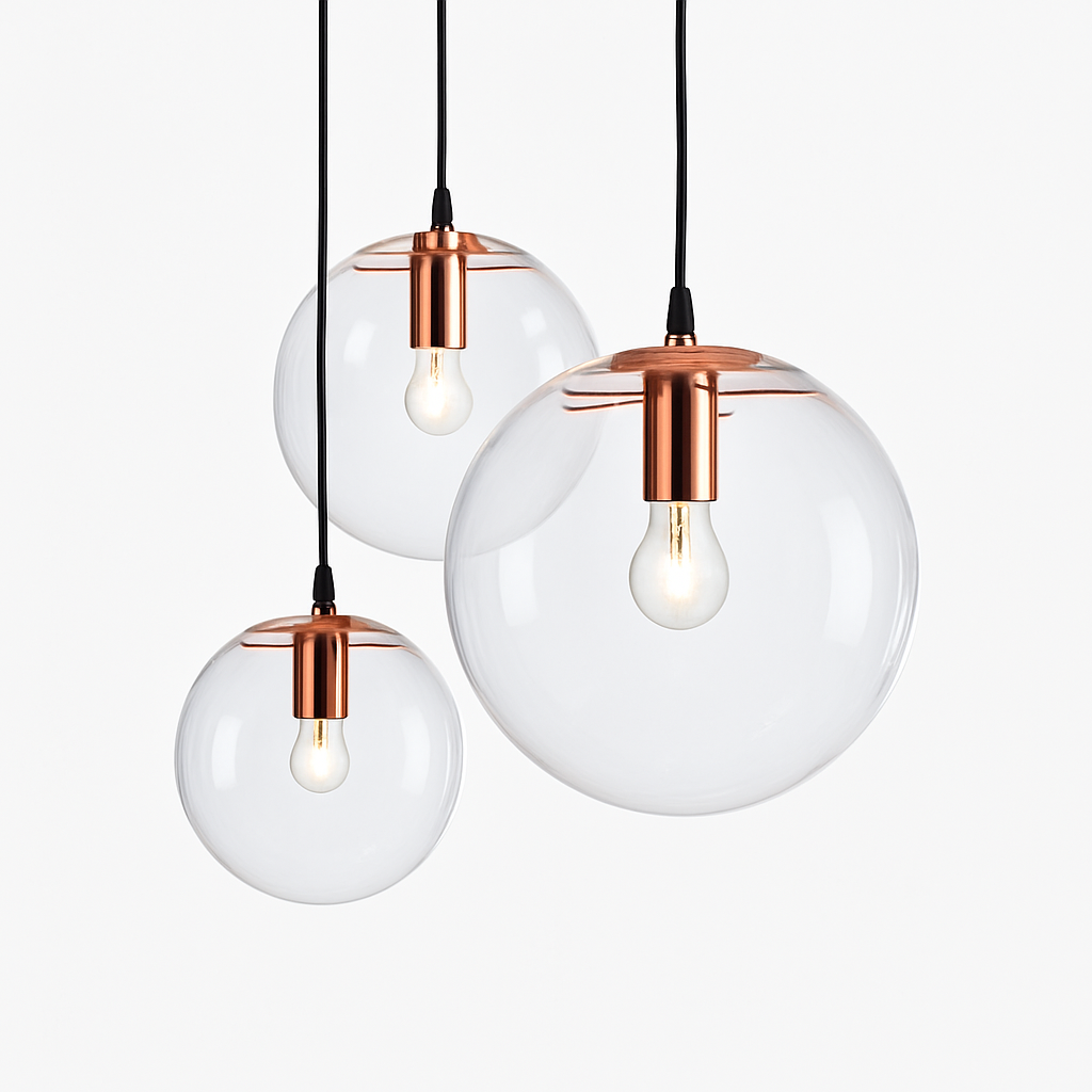 Kara Modern Black Pendant Light – Stylish Glass Design for Elegant Interiors