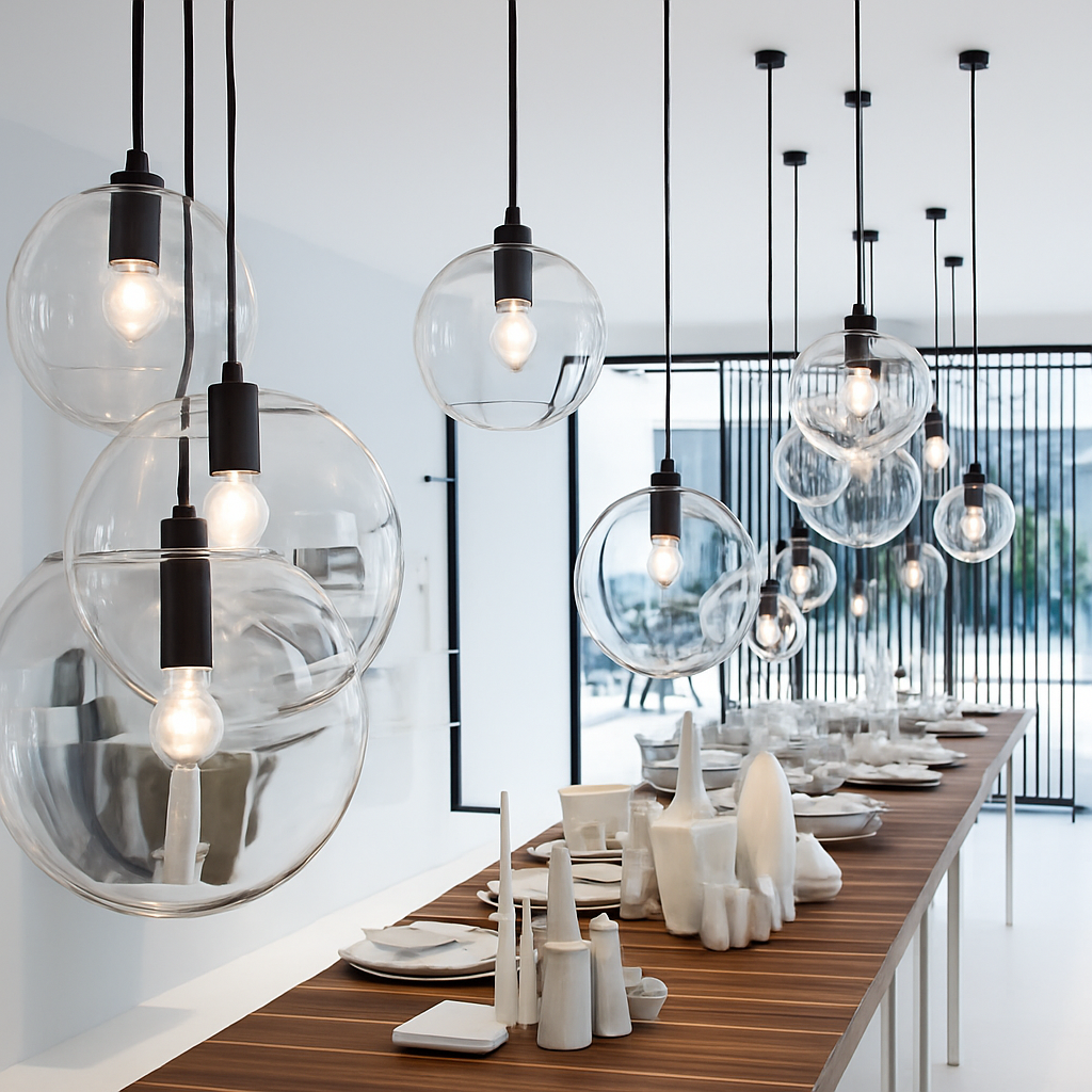 Kara Modern Black Pendant Light – Stylish Glass Design for Elegant Interiors