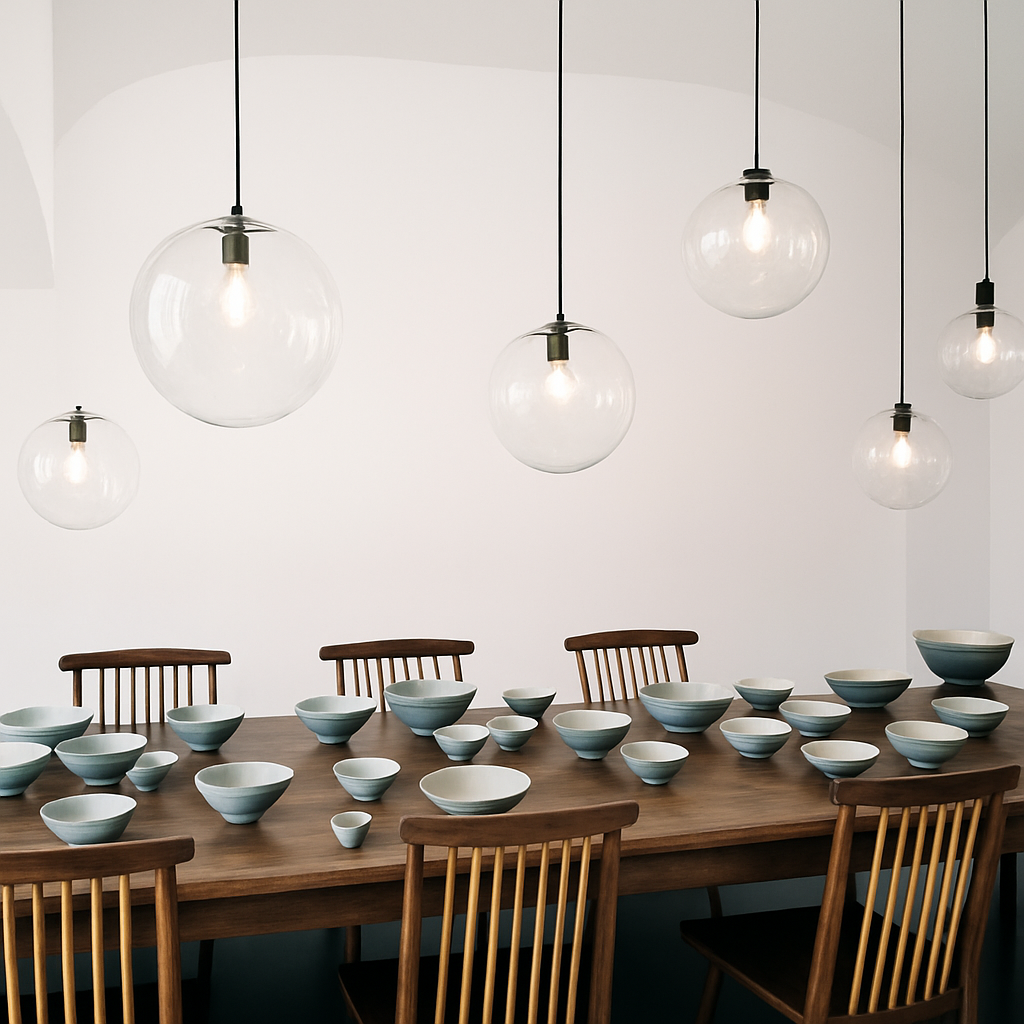 Kara Modern Black Pendant Light – Stylish Glass Design for Elegant Interiors